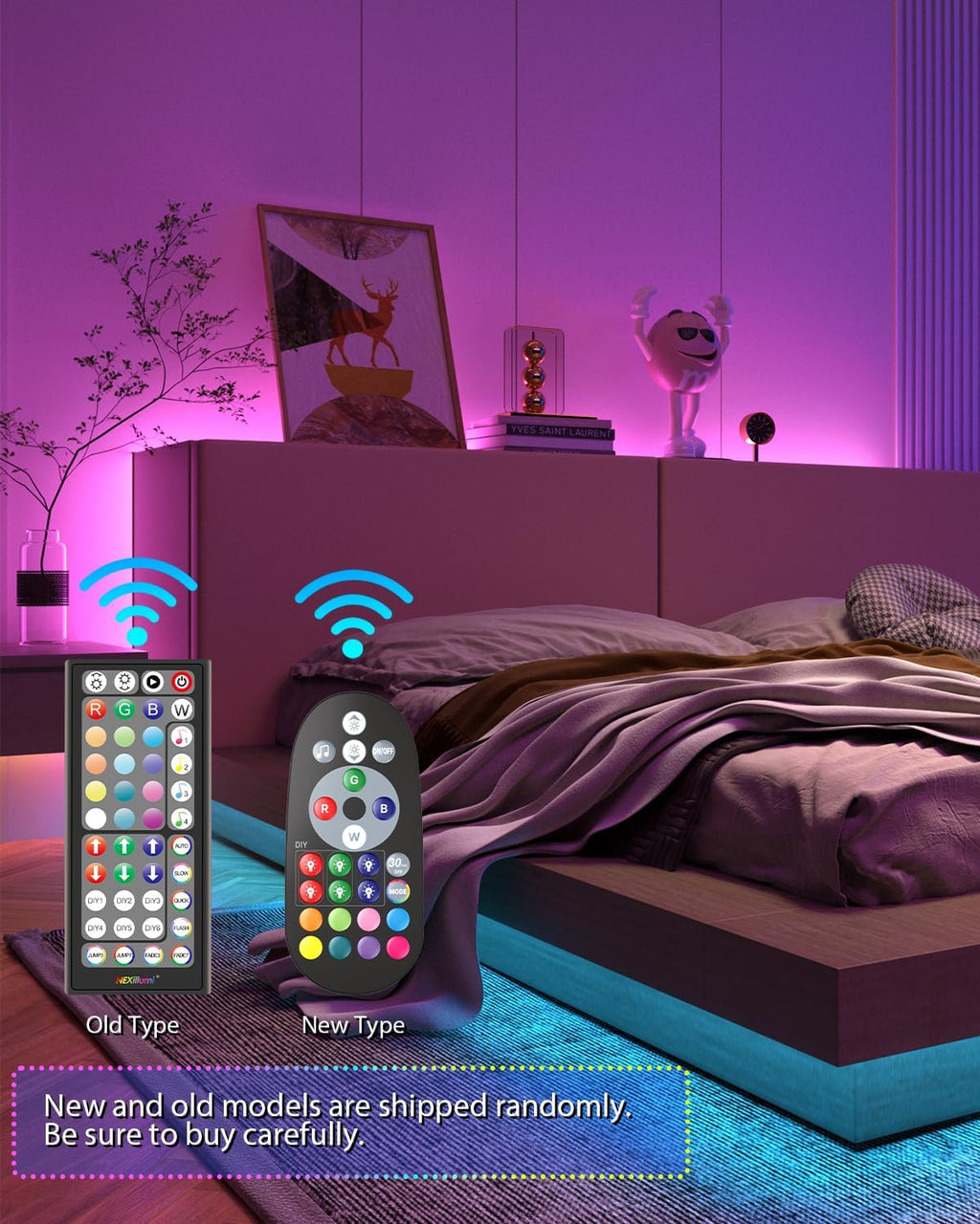 Mexllex LED Strip Lights 10M (1X10M) APP Control Colour Changing LED Lights with Remote, Music Sync Built-in Mic, SMD RGB Light Strips RGB LED Strip, Led Lights for Bedroom Home Decoration