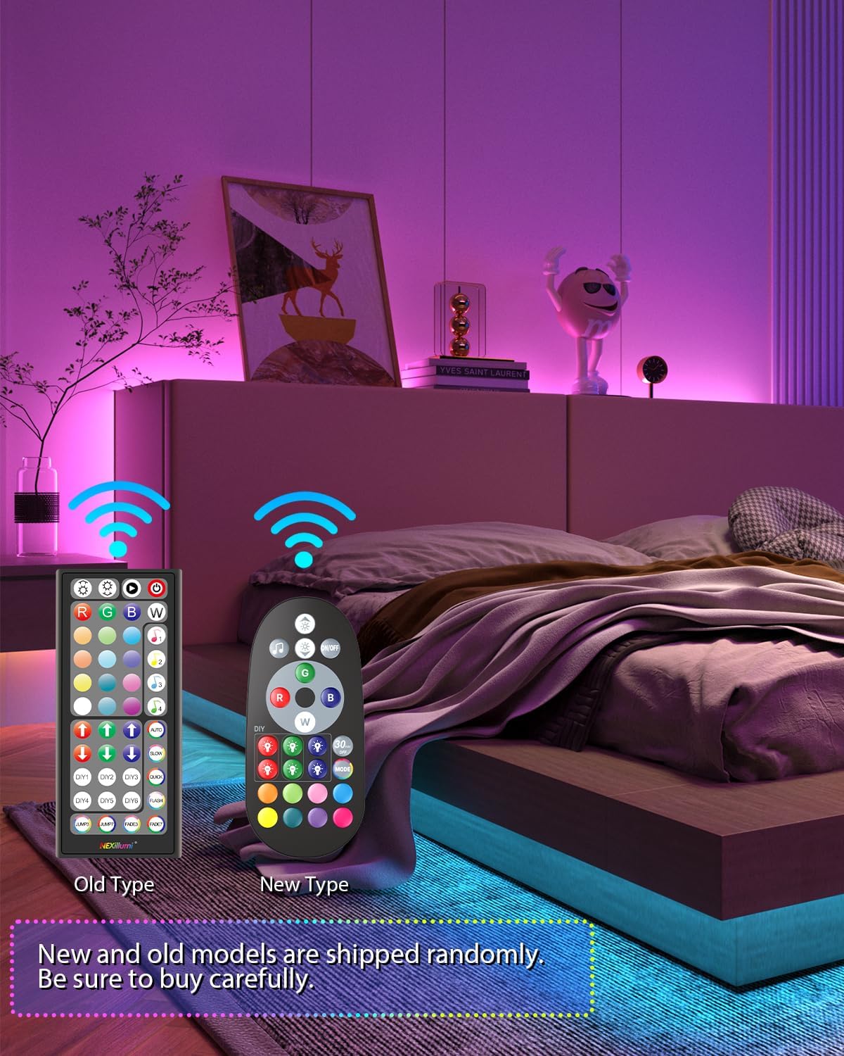 Mexllex LED Strip Lights 10M (1X10M) APP Control Colour Changing LED Lights with Remote, Music Sync Built-in Mic, SMD RGB Light Strips RGB LED Strip, Led Lights for Bedroom Home Decoration