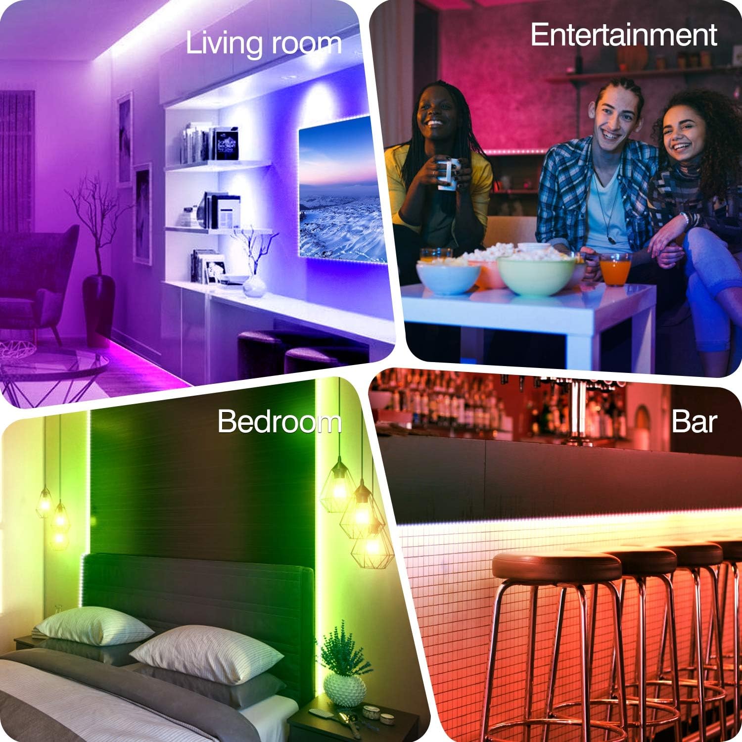 Mexllex LED Strip Lights 10M (1X10M) APP Control Colour Changing LED Lights with Remote, Music Sync Built-in Mic, SMD RGB Light Strips RGB LED Strip, Led Lights for Bedroom Home Decoration